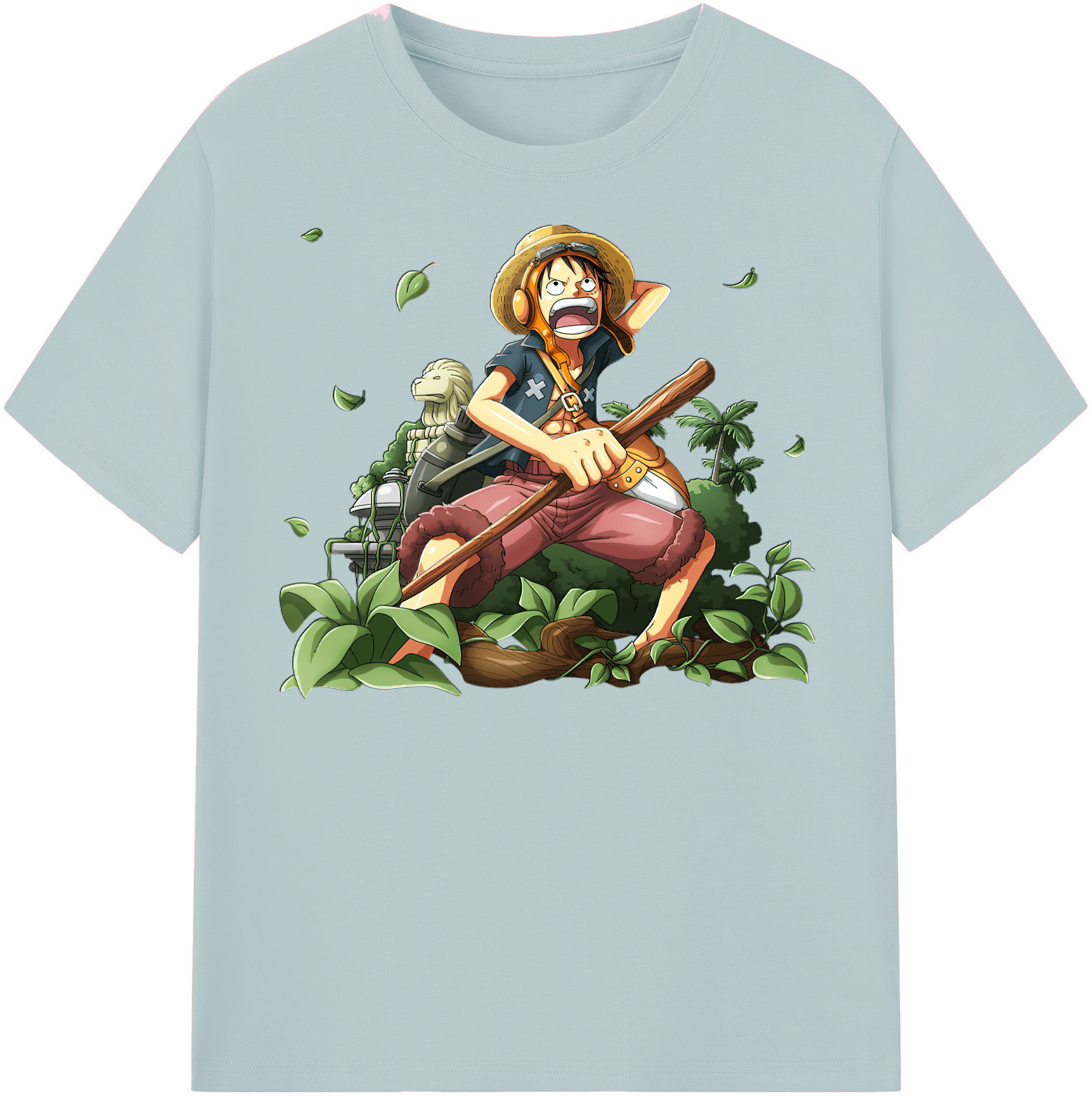 ワンピース モンキー・D・ルフィ ONE PIECE Monkey D. Luffy 綿100％半袖Tシャツ（フロントプリント）
